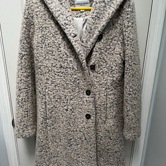 Cole Haan Coat Wool Winter Dress Peacoat Size 10 - Picture 3 of 8